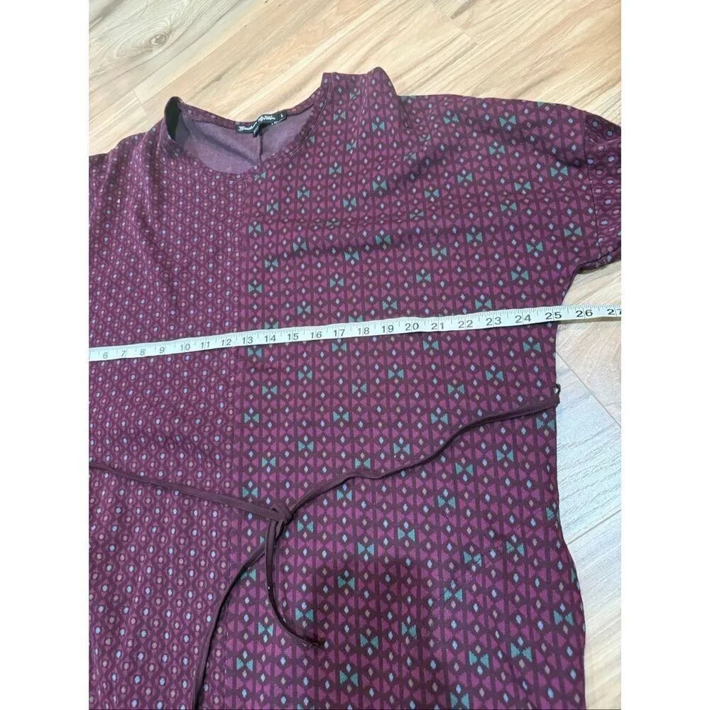 Gudrun Sjoden midi burgundy dress size Large - Picture 7 of 8